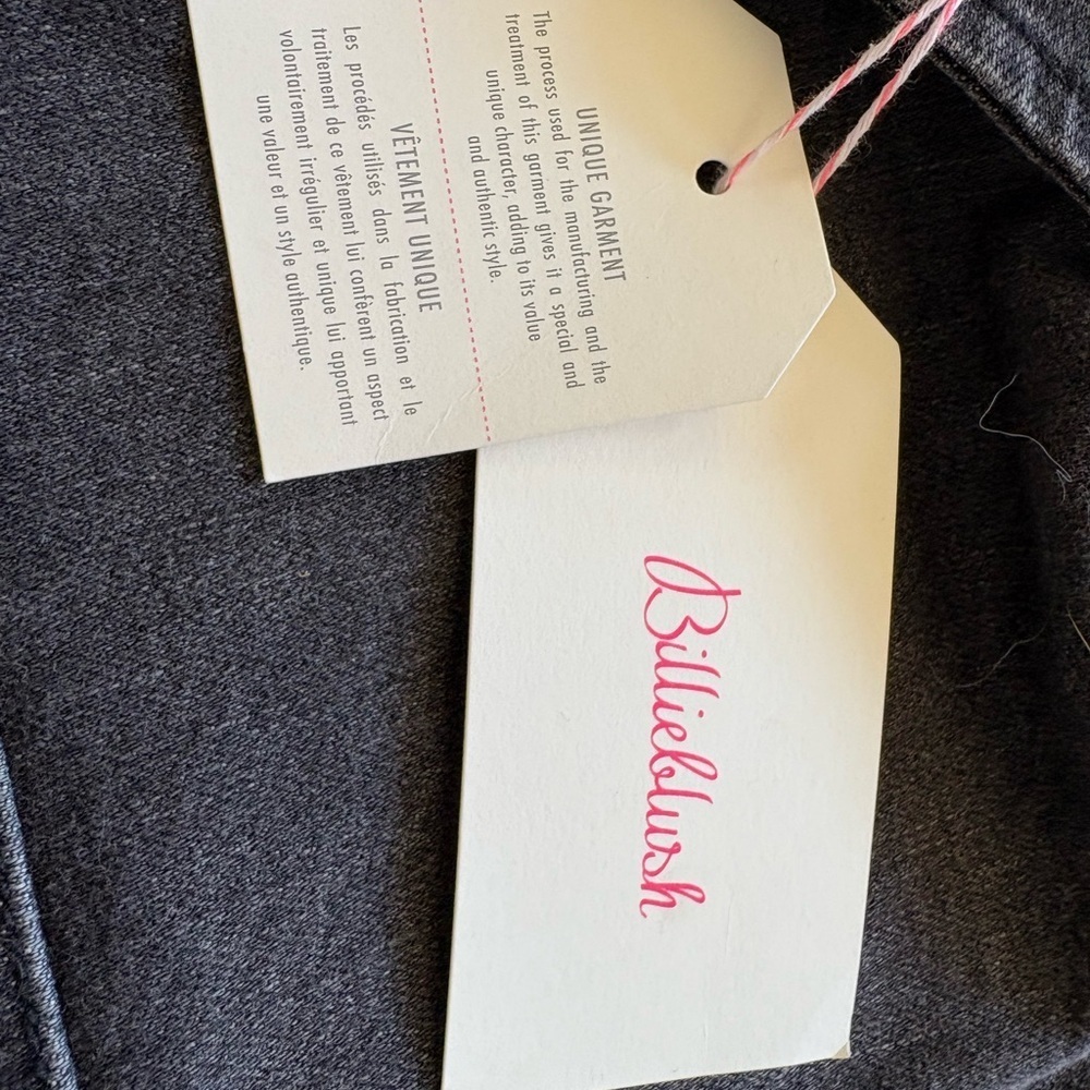 Kids Billiblush Denim Button-Up Shirt/Light Jacket Pink Buttons Bedazzle on Back - Picture 8 of 10